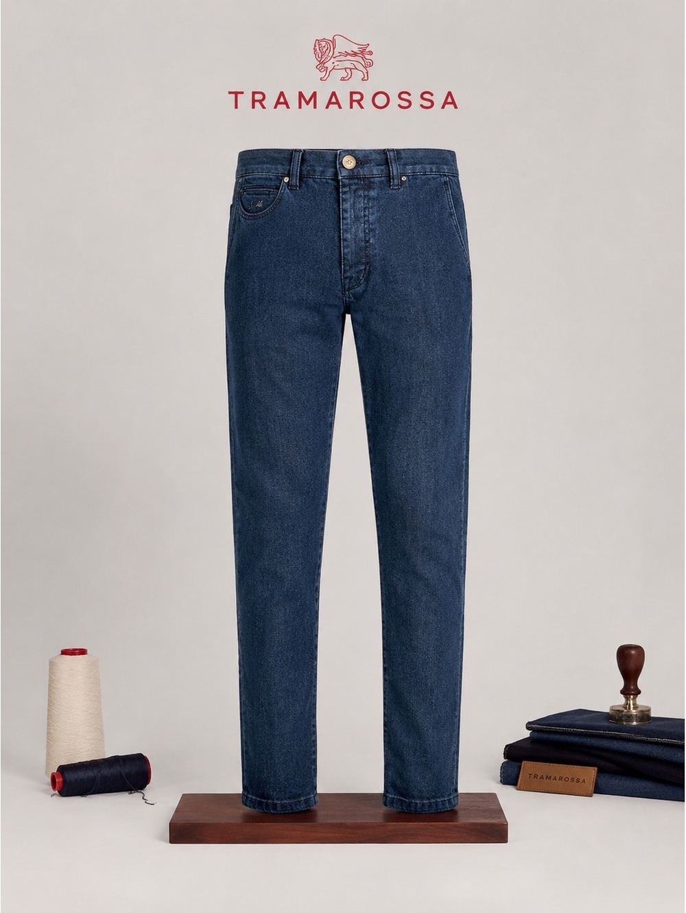 Tramarossa Robert Luxury Denim Chino Jeans Size 31 Blue Stretch  Italy New